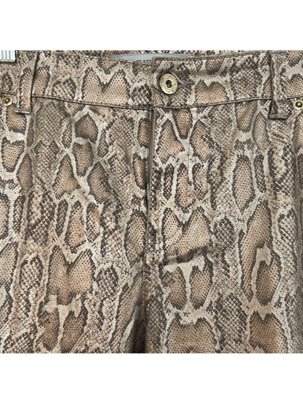 Chico’s Platinum Denim Jeans in Snakeskin Print - Picture 2 of 7